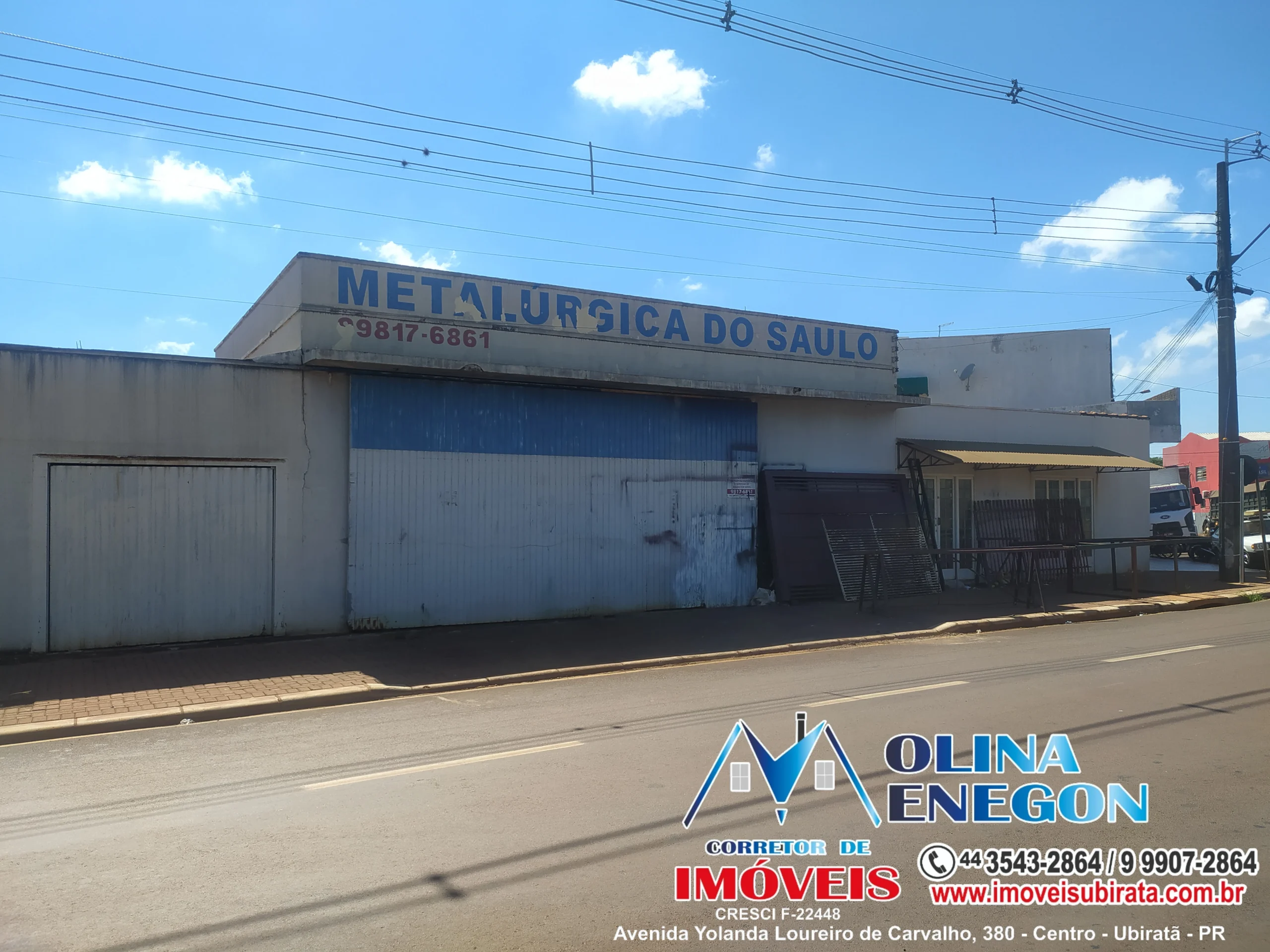 frente metalúrgica Imóvel Comercial e Residencial em Ubiratã-PR!