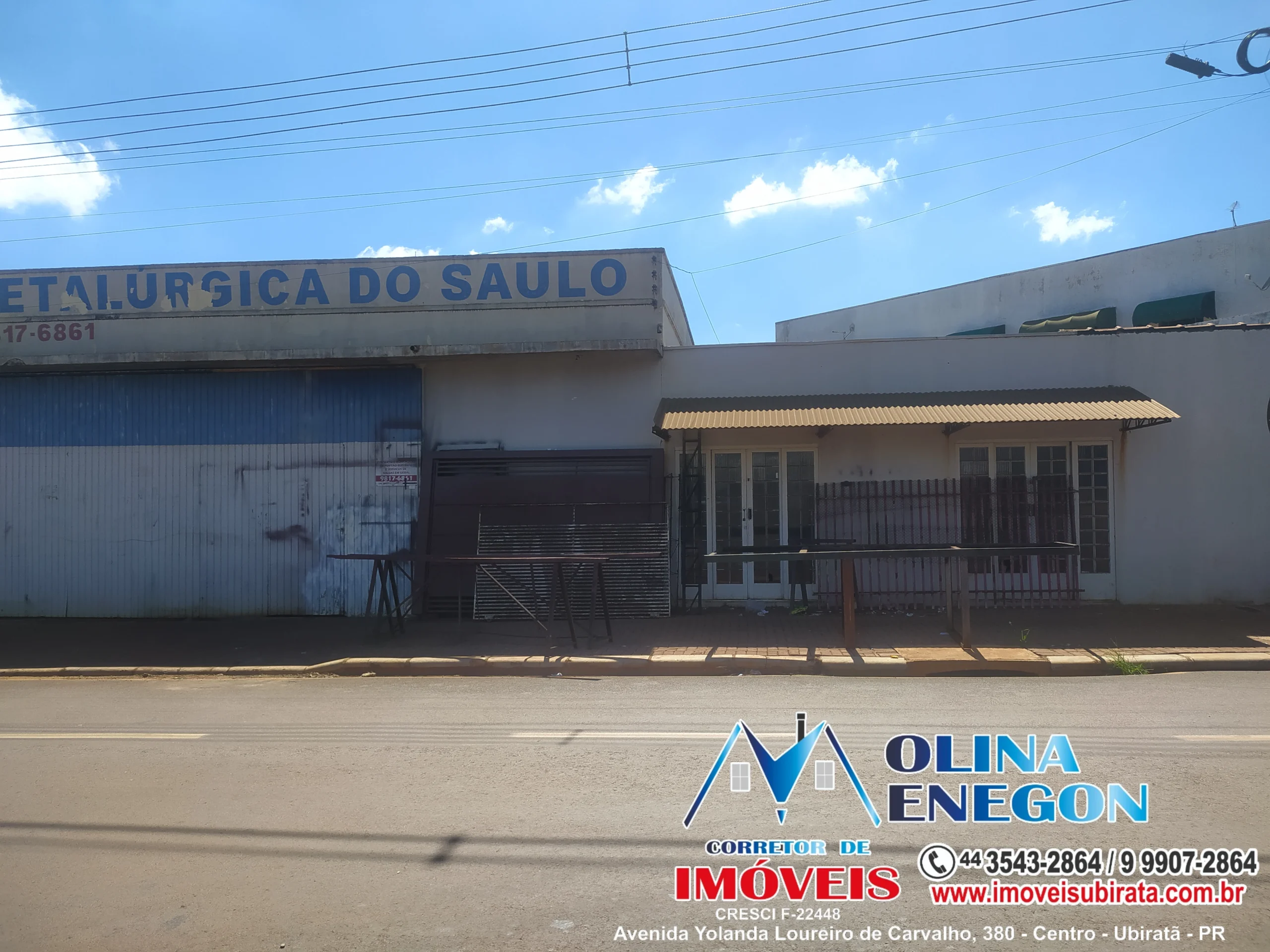 frente lado da metalurgica Imóvel Comercial e Residencial em Ubiratã-PR!